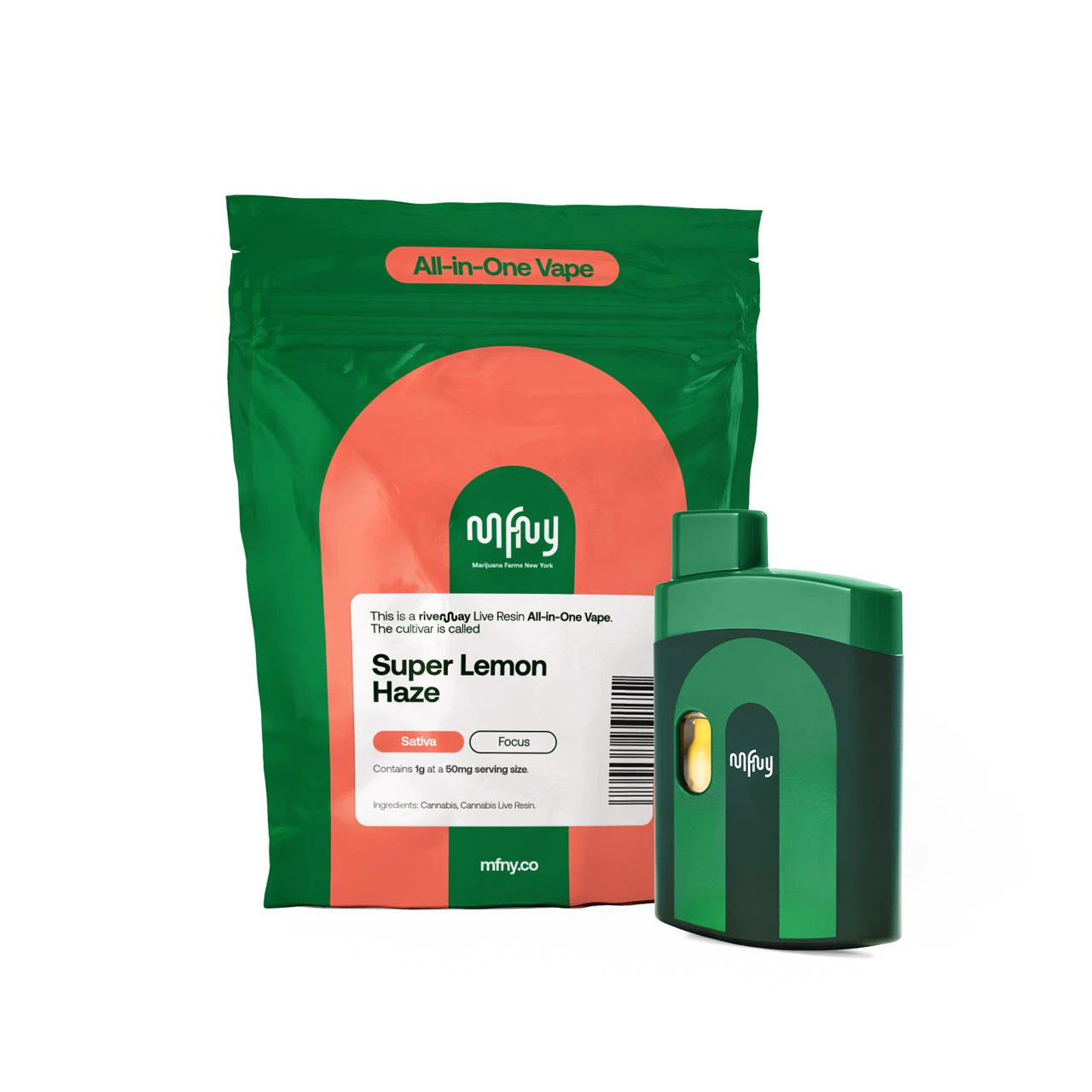 MFNY - MFNY - Super Lemon Haze Live Resin AIO Vape (1g) Main Image