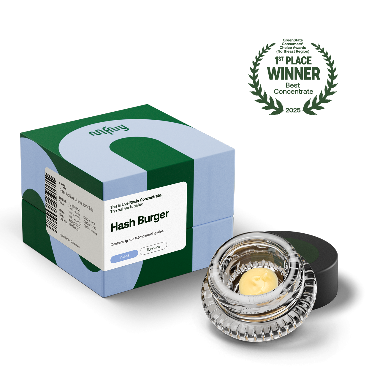 #5 Hashburger -Indica- 77.72% THC | 1g  Live Resin Badder (concentrate) | MFNY     - refrigerator TF1