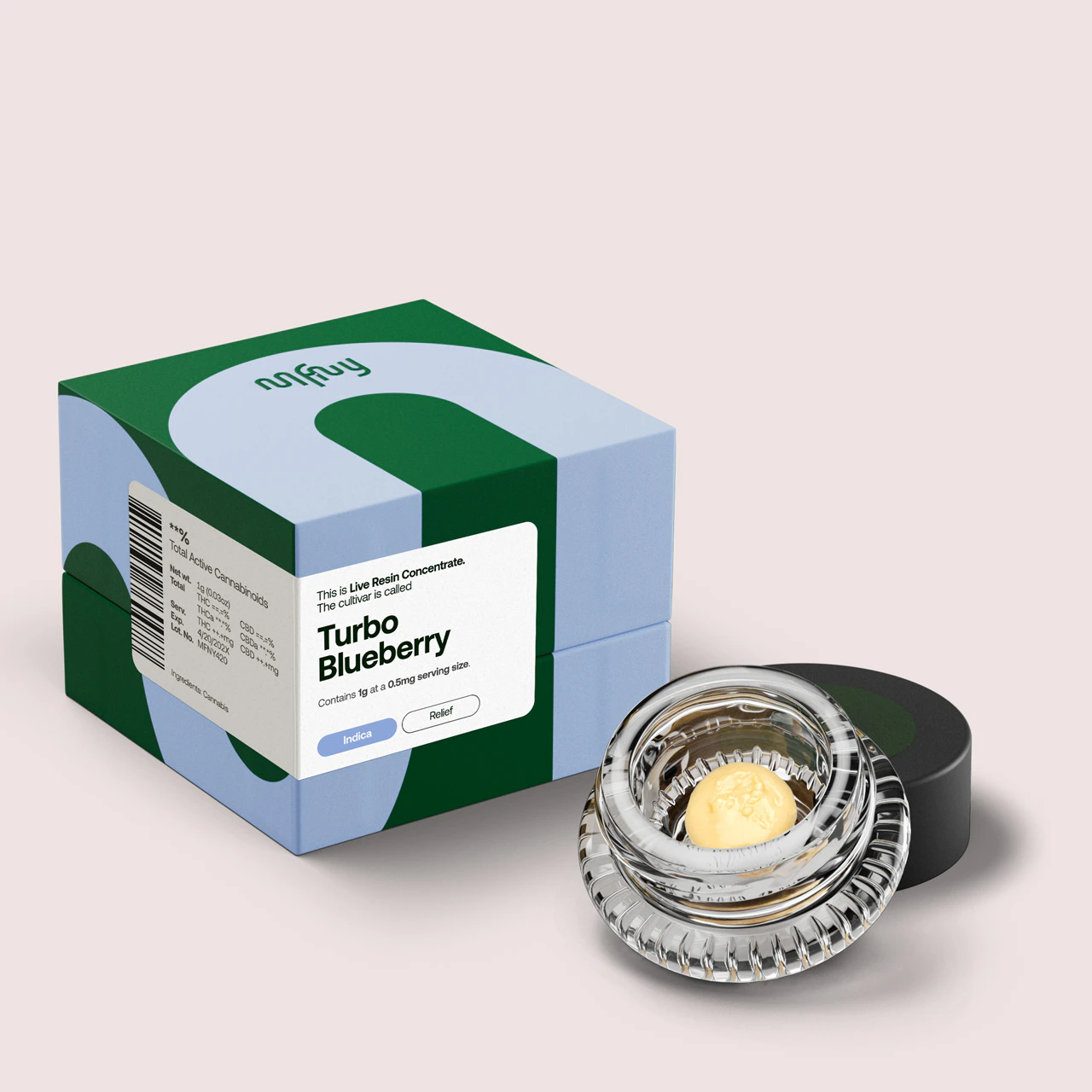 MFNY - MFNY - Turbo Blueberry - Live Resin Badder - Concentrate - 70.4% THC - 1g - Wax Main Image