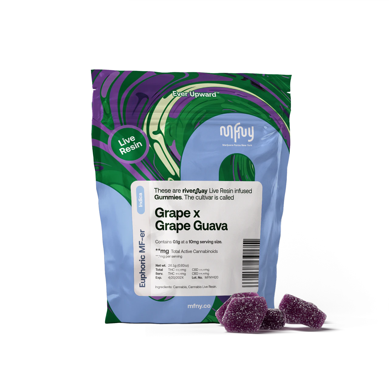 MFNY - MFNY | Grape x Grape Guava | Live Resin Gummies | 10pk Main Image