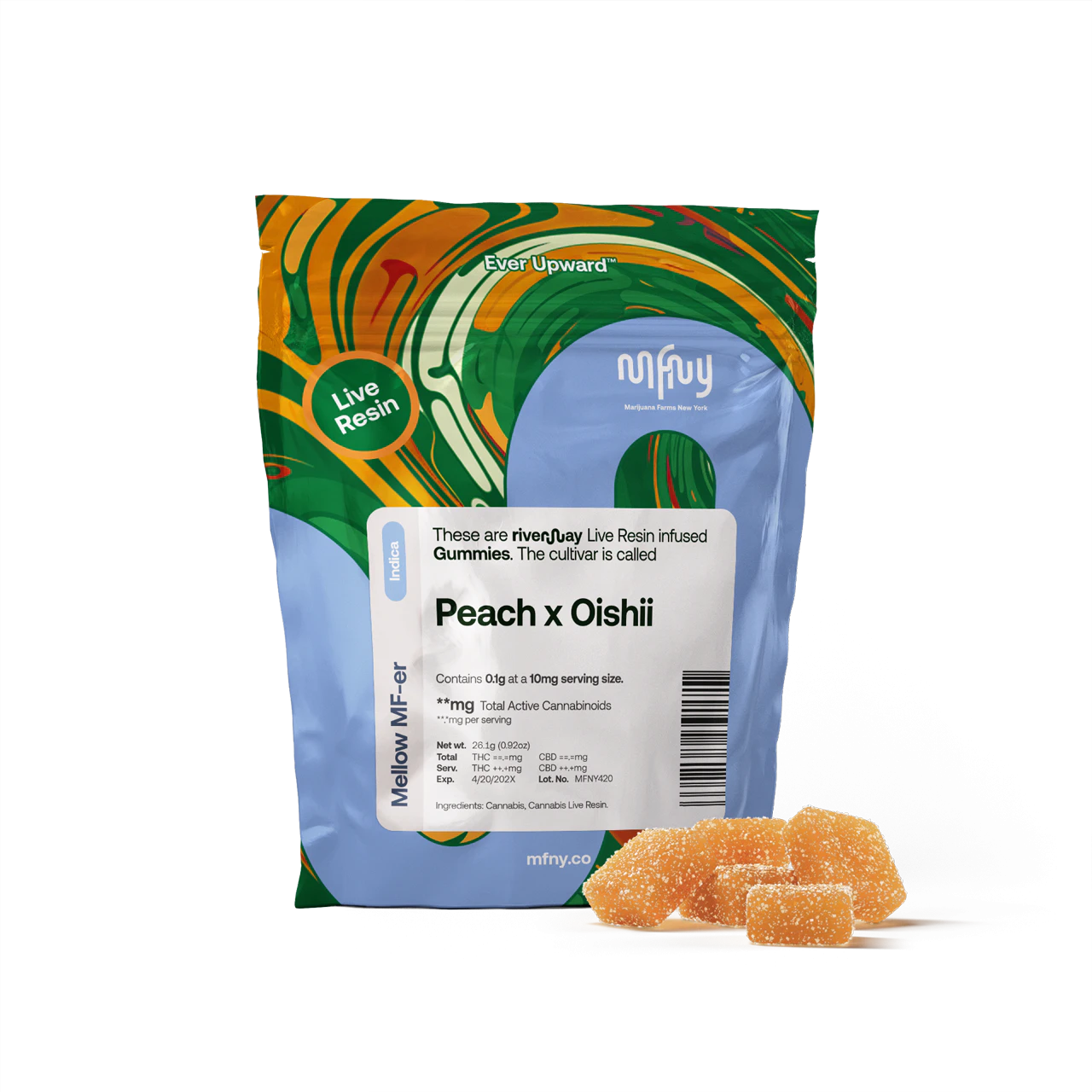 MFNY - Peach x Oishii Live Resin Gummies | 10pack Main Image