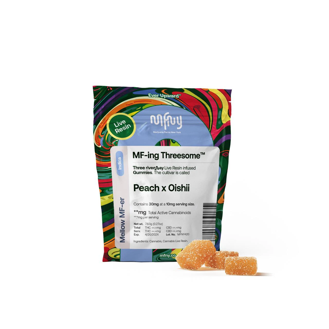 MFNY - MFNY | Live Resin Gummy Peach x Oishii | 3 Pack | 30mg Main Image