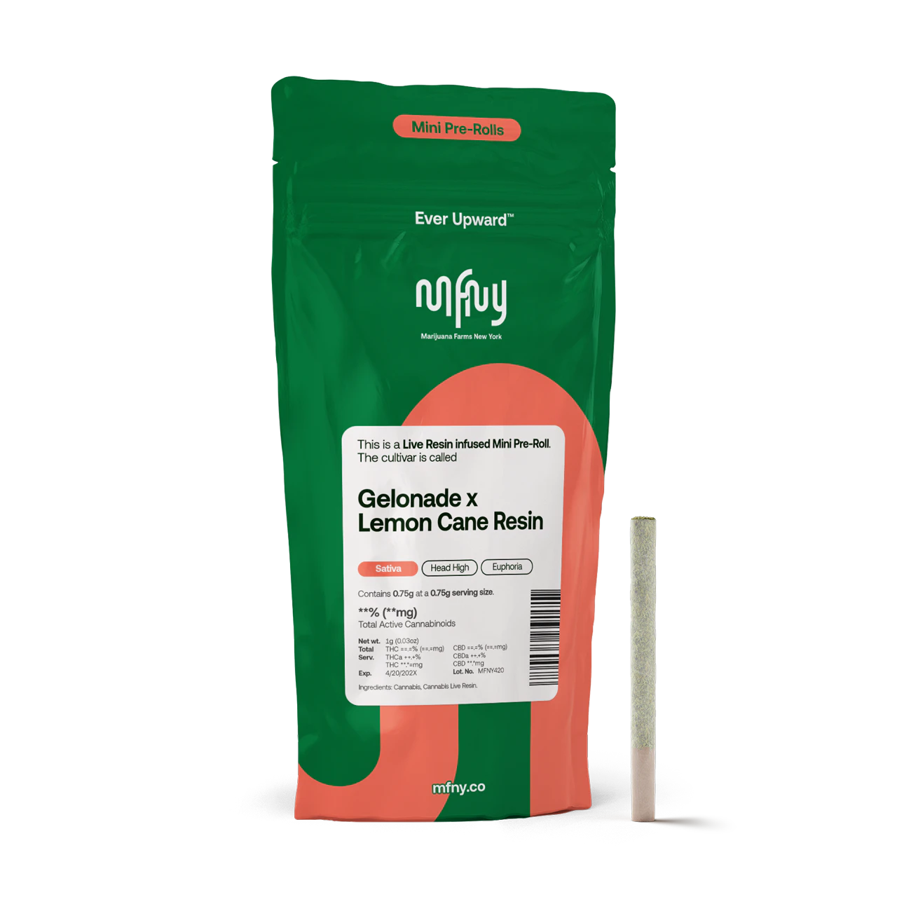 MFNY - Gelonade x Lemon Cane Live Resin infused pre-roll | .75g Main Image
