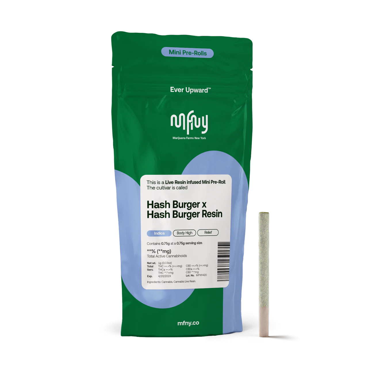 MFNY - MFNY | Hash Burger x Hash Burger | Live Resin Infused | Pre-Roll| Single pk| 0.75g Main Image