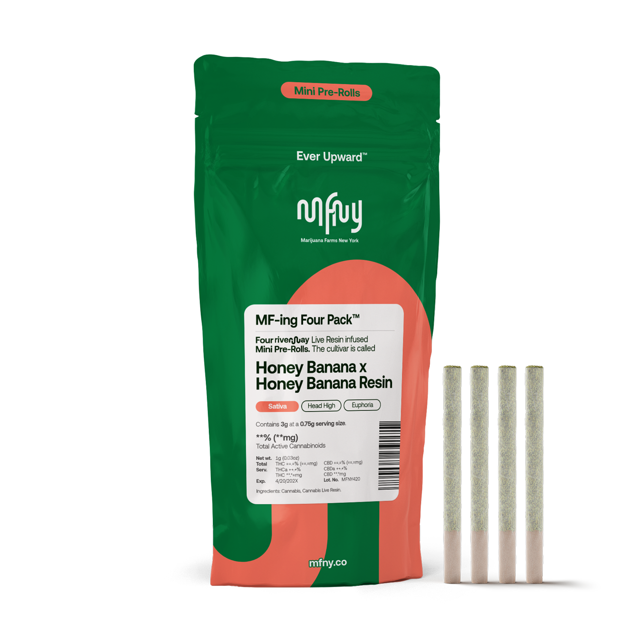 Honey Banana x Honey Banana Live Resin - 4pk Preroll