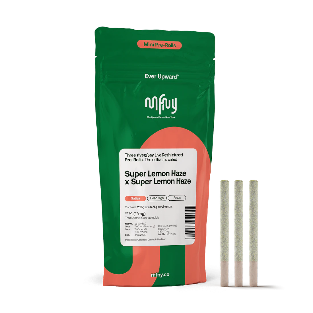 MFNY - Super Lemon Haze X Super Lemon Haze Live Resin Infused Pre-rolls | .75g, 3pack Main Image
