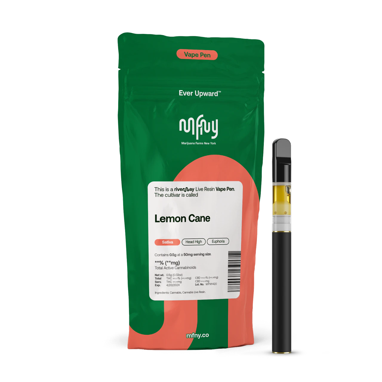 MFNY - MFNY | Lemon Cane | Live Resin | Vape pen  | 0.5g Sativa Main Image