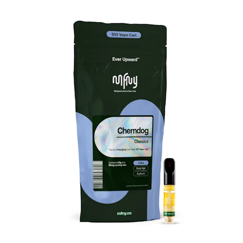 MFNY - Chemdog - Indica - 74.38% THC | 0.5g Live Resin (510 Vape Cartridge ) (Body High/Euphoria) | MFNY     -W6 FRONT