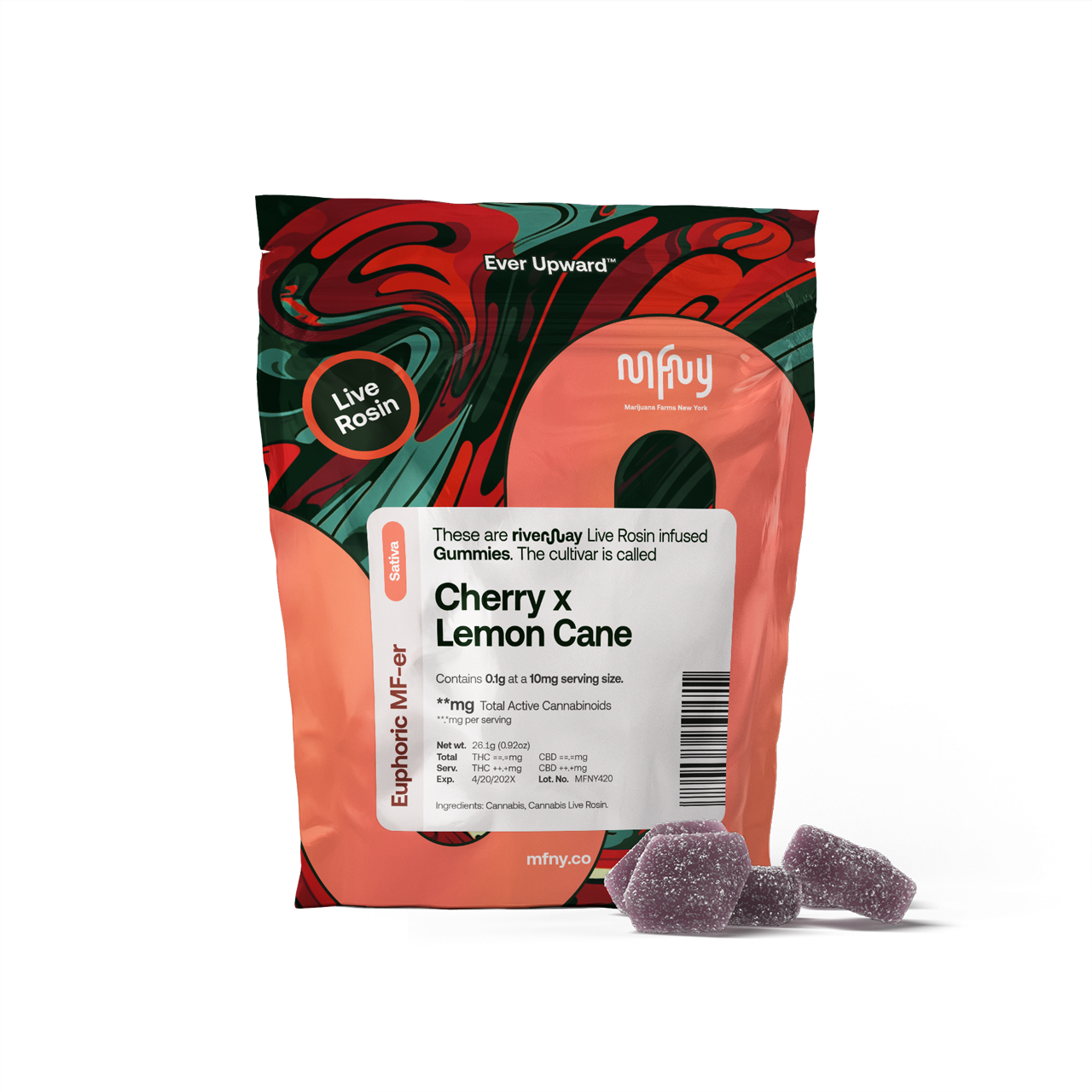 MFNY | Cherry x Lemon Cane Live Rosin 10pk - 100mg - Edib