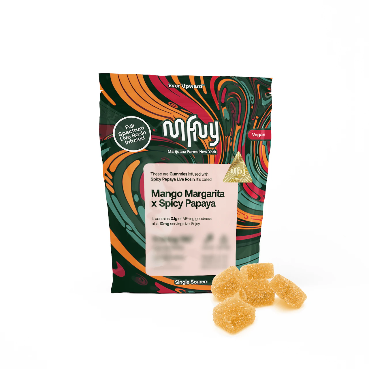 MFNY - MFNY | Edible | Live Rosin Gummies - Mango Margarita x Spicy Papaya | 100mg,10 Main Image