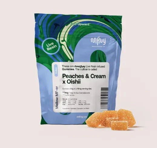 MFNY - MFNY | Edible | Live Resin Gummies - Peaches & Cream x Oishii 10pk | 10mg Main Image