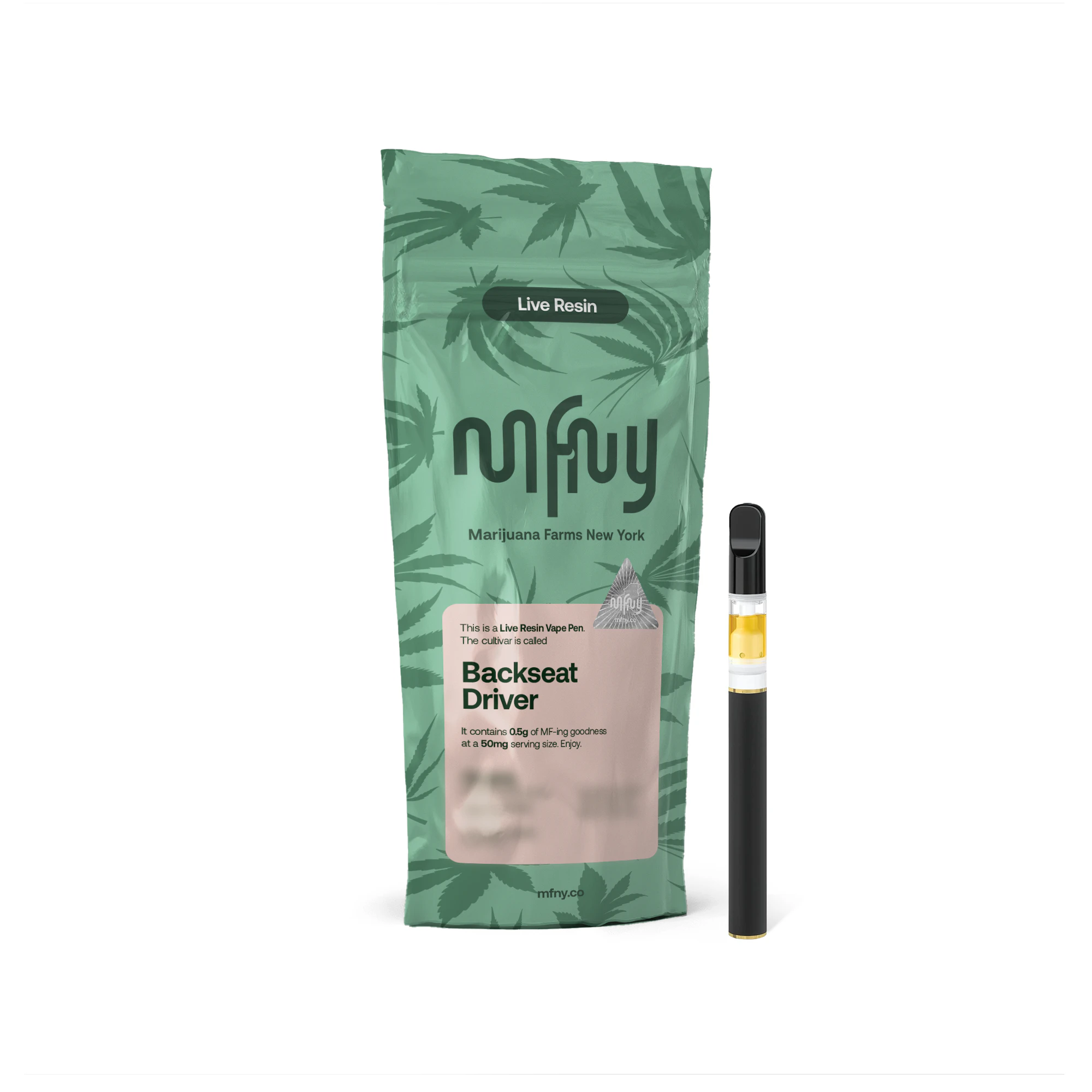 MFNY - MFNY - Backseat Driver - Live Resin Vape Pen - .5g - 73.06% - Vape Pen Main Image