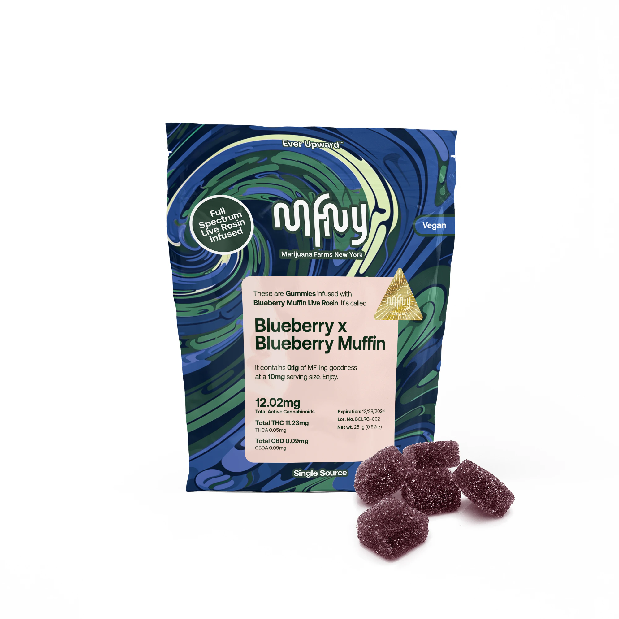 MFNY - MFNY - Blueberry x Blueberry Muffin - Live Rosin - 100mg - 10mg x 10ct - Edibles Main Image