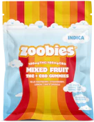 Mixed Fruit 1:1 THC:CBD Gummies (Indica) 10pk 100mg