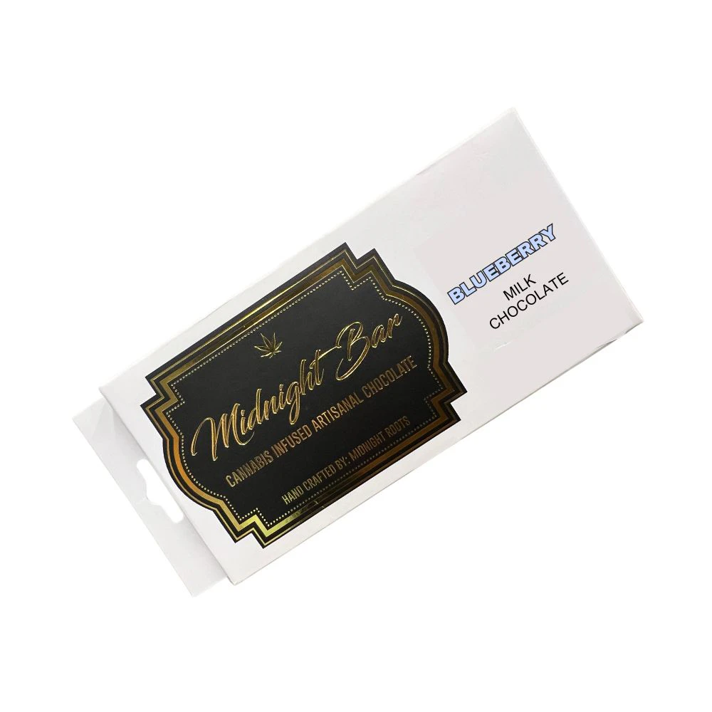 Midnight Roots - Blueberry Milk Chocolate 200mg Bar - MIDNIGHT ROOTS Main Image