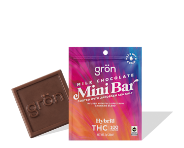 Grön Edibles - Gron | Edibles | Chocolate - Milk Chocolate Mini Bar - Hybrid | 100mg
