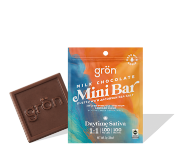 Gron - Gron|1:1 Milk Chocolate Mini Bar - CBG/THC - Daytime Sativa (100mg)