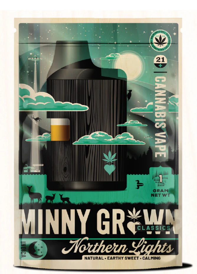 Minny Grown - Northern Lights - Disposable Vape - 1g -1ct - Minny Grown Main Image