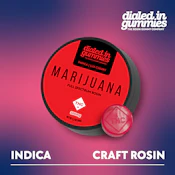 DIALED IN - HIGH DOSE LUX CHERRY 300MG ROSIN GUMMY