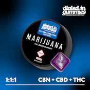 DIALED IN - ACAI BERRY 1:1:1 THC:CBD:CBN 100MG ROSIN GUMMIES