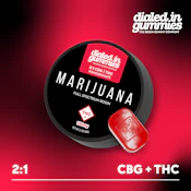 DIALED IN - POMEGRANATE 2:1 CBG:THC ROSIN GUMMIES