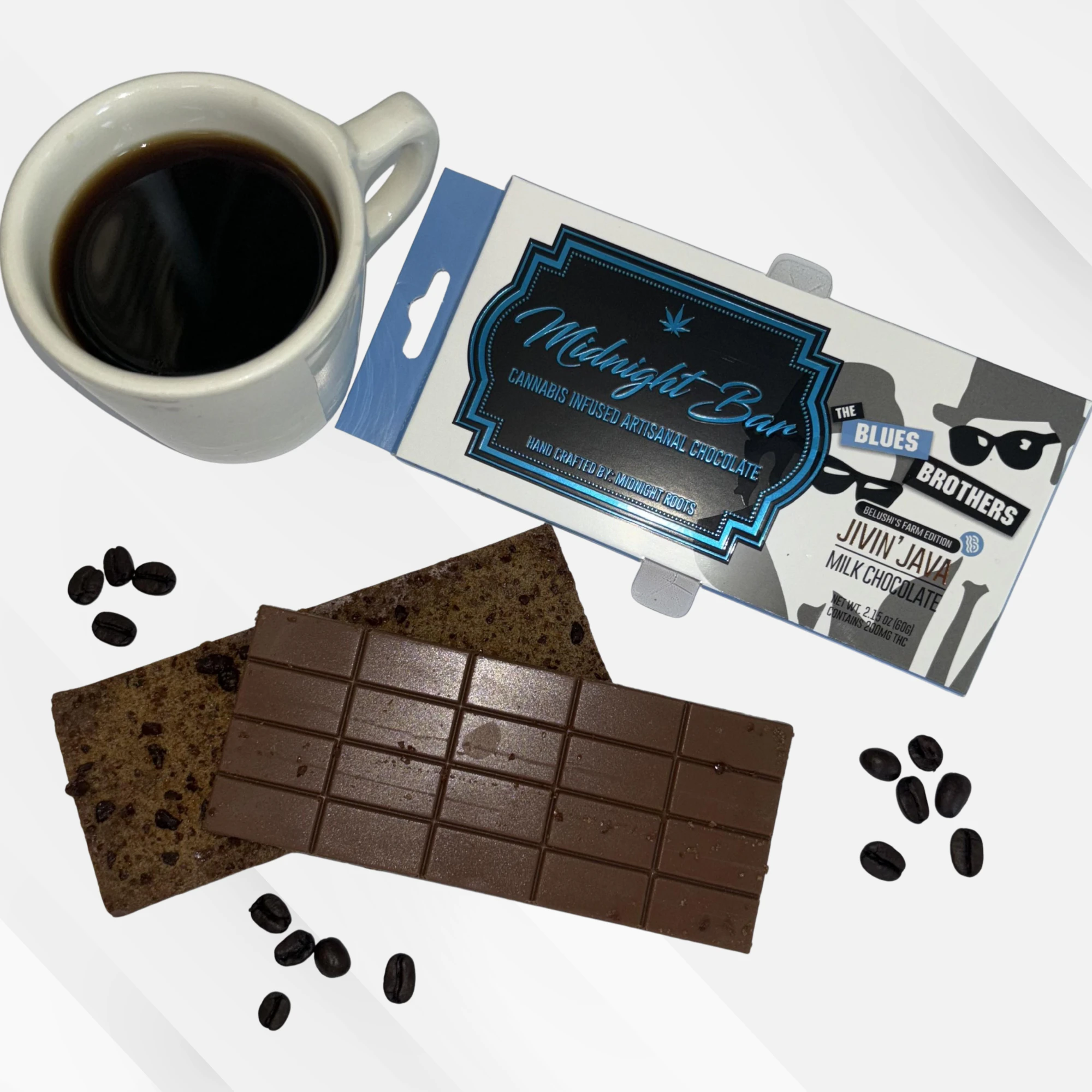 Midnight Roots - Jivin Java | Milk Chocolate Bar | 200mg Main Image