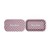 MEDIUM TRIPPY CHECKERS - ROLLING TRAY & LID - BLAZY SUSAN