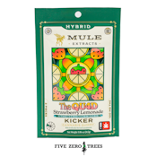 Mule Extracts Strawberry Lemonade 1:1:1:1 THC CBD CBG CBN 2pc Kicker Gummy 100mg