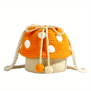 Tree House Accessories - Crochet Mushroom Bag