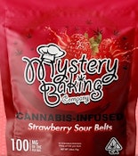 MYSTERY BAKING SOUR STRAWBERRY BELTS 100MG