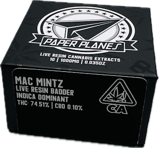 Paper Planes - Mac Mintz 1g Live Resin Badder - Paper Planes