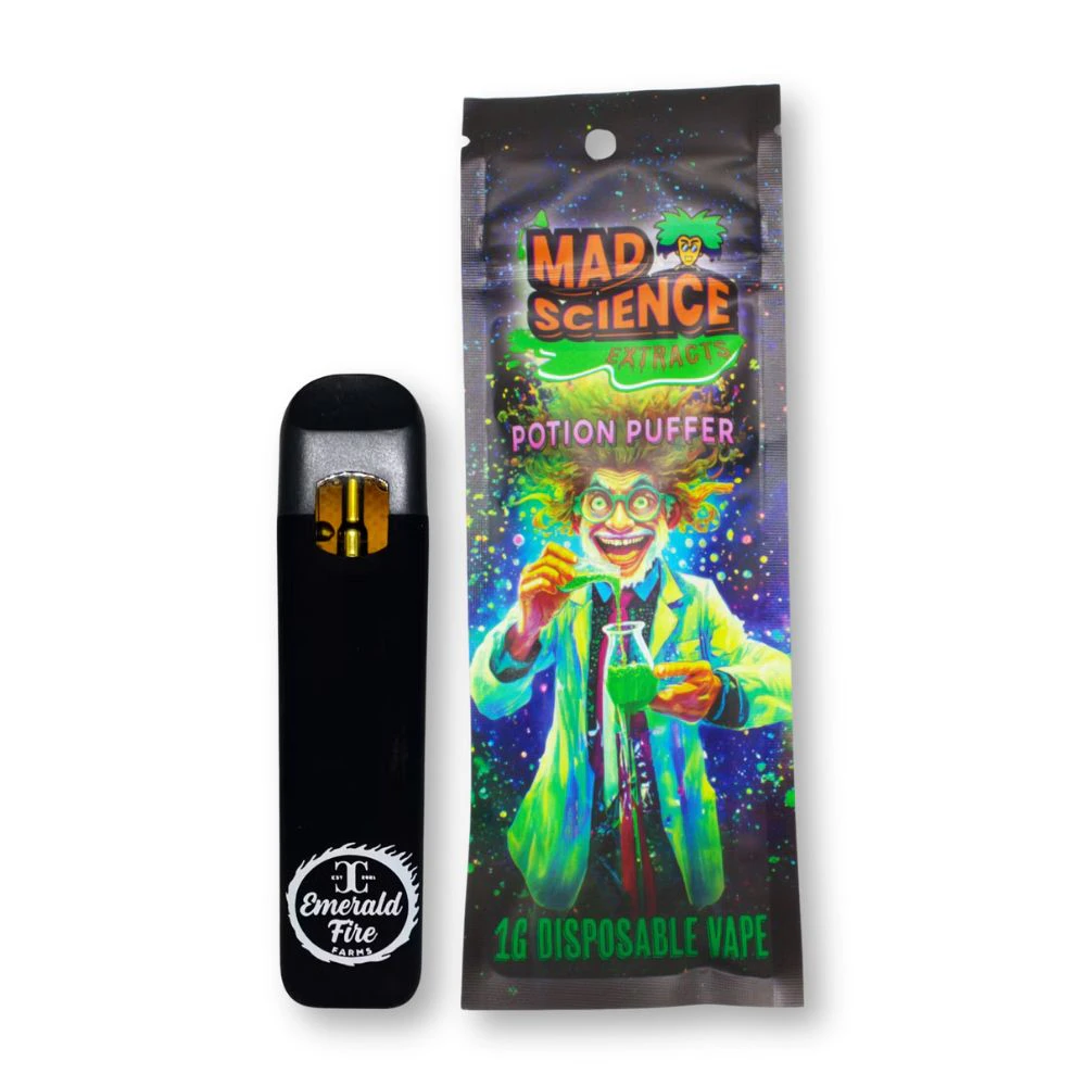 Mad Science Extracts - Emperor's Elixir 1g Disposable - MAD SCIENCE EXTRACTS (EMERALD FIRE) Main Image