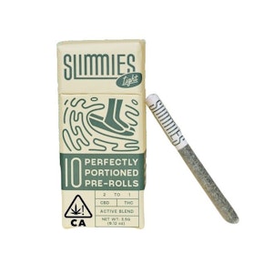 SLIMMIES - SLIMMIES: LIGHT 10PK PRE-ROLLS 2:1 (CBD:THC)