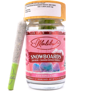 Malibu - Cotton Candy Snowboards 4.2g 6 Pack Infused Pre-Rolls - Malibu