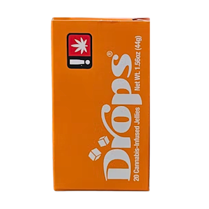 DROPS - Mango (GMO x Legend OG) (I) | 20pk Knockout 2:1 (5mg:2.5mg THC:CBN) Live Rosin Jellies | Drops