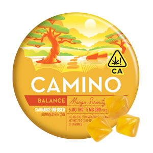KIVA - Mango (Serenity) (H) | 5:5mg 20 Pk Camino Gummies | Kiva