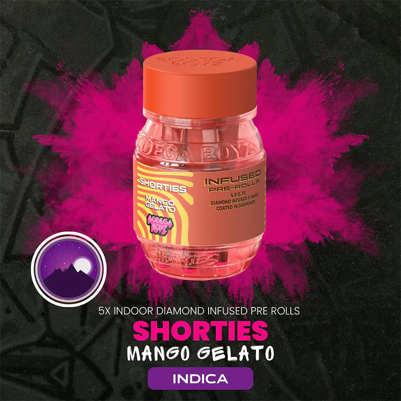 Bodega Boyz - Mango Gelato (I) 4pk x 0.7g - 2.8g - Shorties - Diamond Infused - Prerolls - Bodega Boyz Main Image