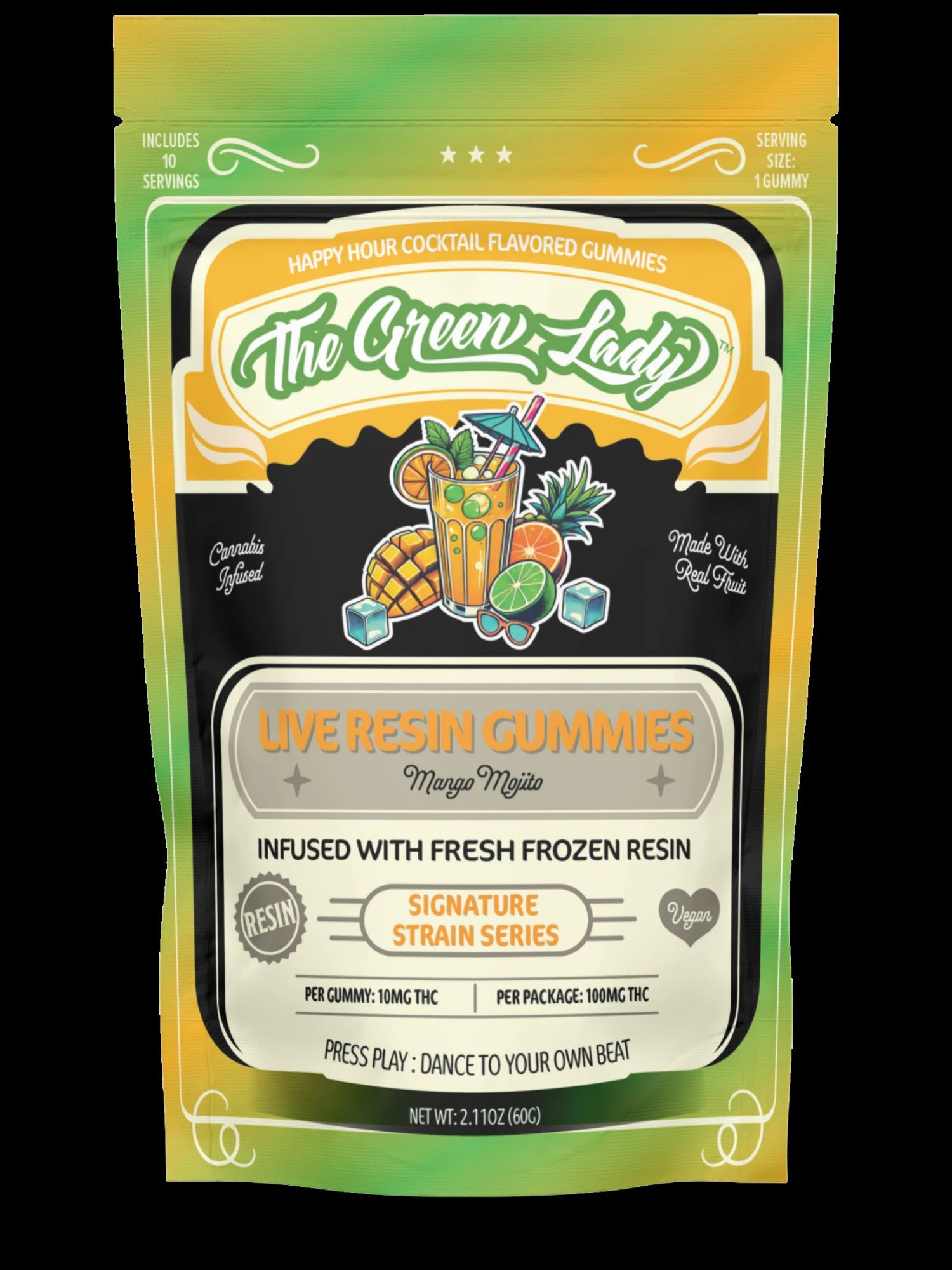 The Green Lady - The Green Lady - Mango Mojito - Gummy - 10 x 10mg Main Image
