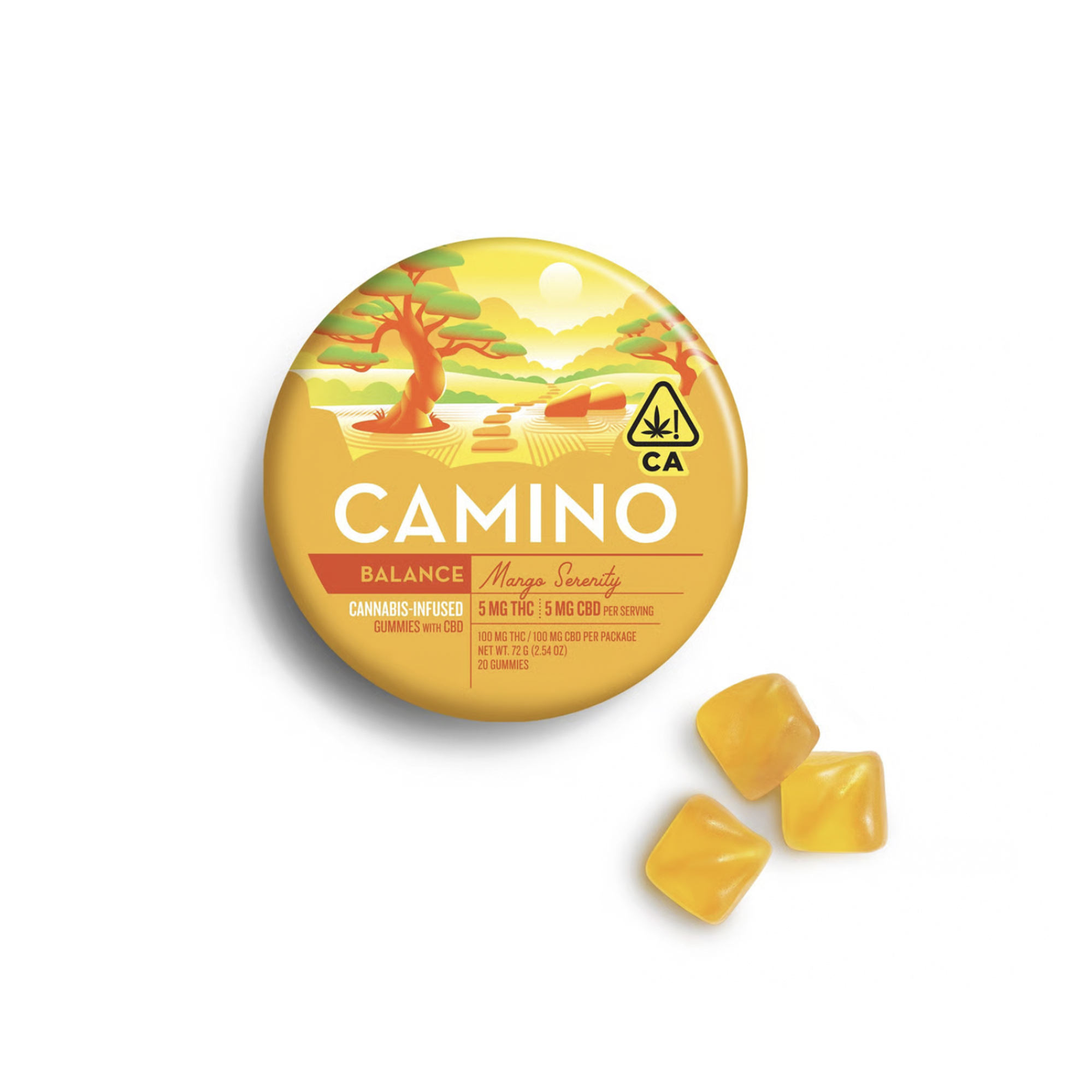 Camino Gummies Mango Serenity CBD 1:1