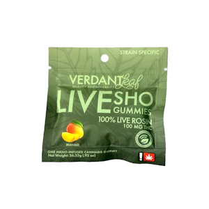 Verdant Leaf - Mango Nano Gummy | 100mg (THC) (Live Hash Rosin)