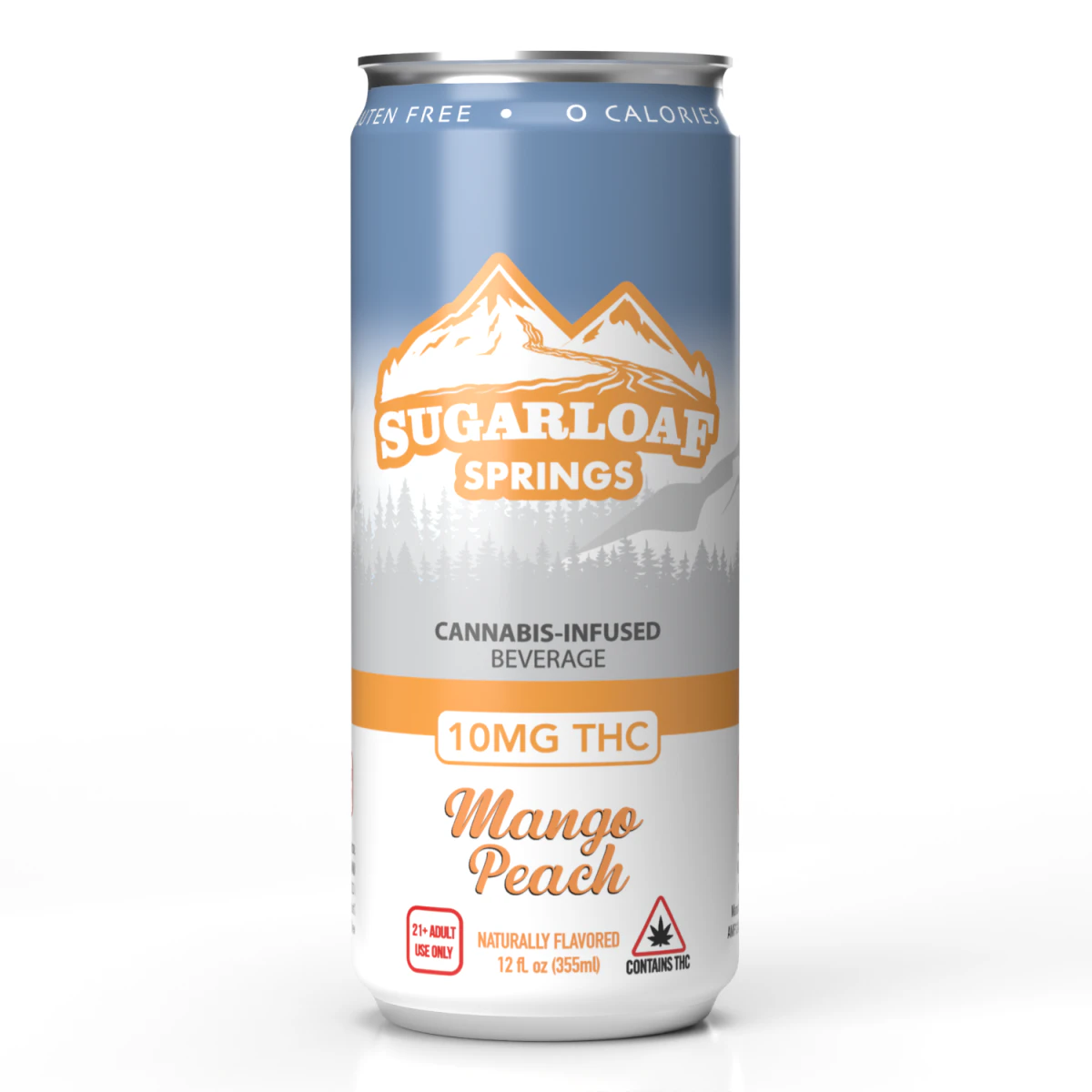 Sugarloaf Springs - Sugarloaf Springs | Mango Peach Seltzer | Beverage | 10mg Main Image