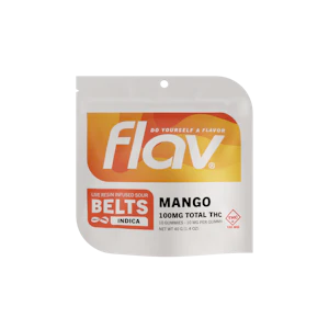 Flav - FLAV - SOUR MANGO LIVE RESIN GUMMY BELTS 100MG