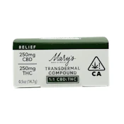 Marys Medicinals - Relief 1:1 - 0.5oz - Topical - 500mg