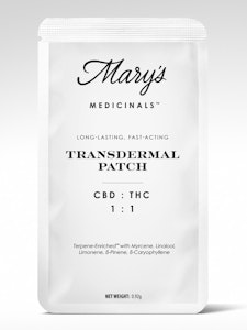 Mary's Medicinals  - 1:1 THC:CBD The Relief Transdermal Patch Mary's Medicinal