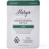 Restore CBD 20mg Transdermal Patch - Mary's Medicinals