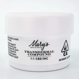 Mary's Medicinals™ - 1:1 CBD:THC 1000mg Transdermal Compound - Mary's Medicinals
