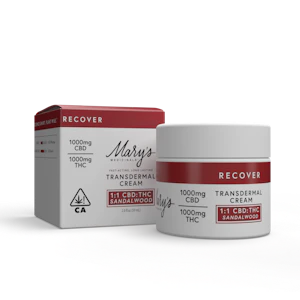 Mary's Medicinals - Mary's Medicinals - 2000mg 1:1 CBD:THC - Recover Cream Sandalwood