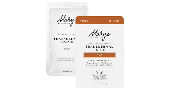MARY'S MEDICINALS - Mary's Medicinals - Focus CBG Transdermal Patch - 1ct