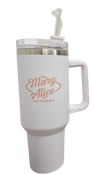 MARY ALICE - Accessories - Travel Mug - White & Peach