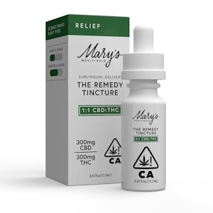 Mary's Medicinals - Mary's Medicinal - 0.45 oz Tincture 1:1 THC: CBD 300mg (Relief)